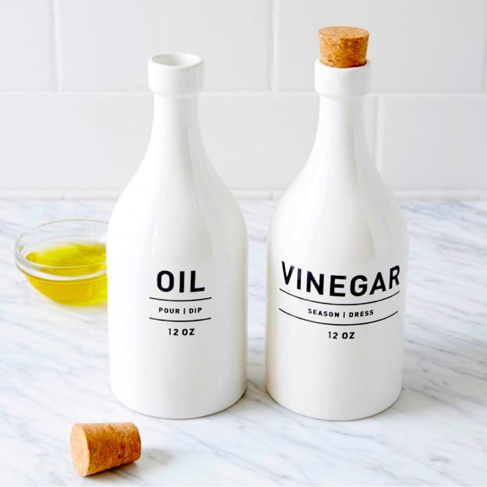 New Never Used CB2 Oil & Vinegar Set